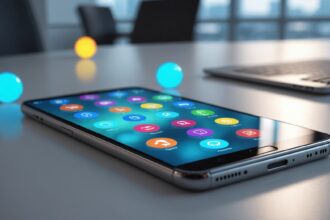 annuaire de téléphones mobiles sur un smartphone moderne