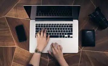 person using MacBook Pro
