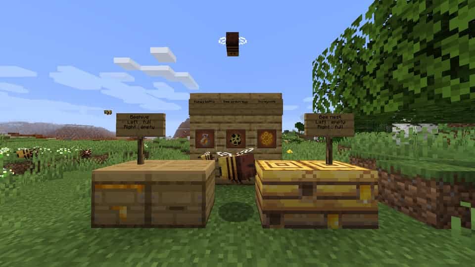 Comment récuperer des nids d’abeilles dans Minecraft ?