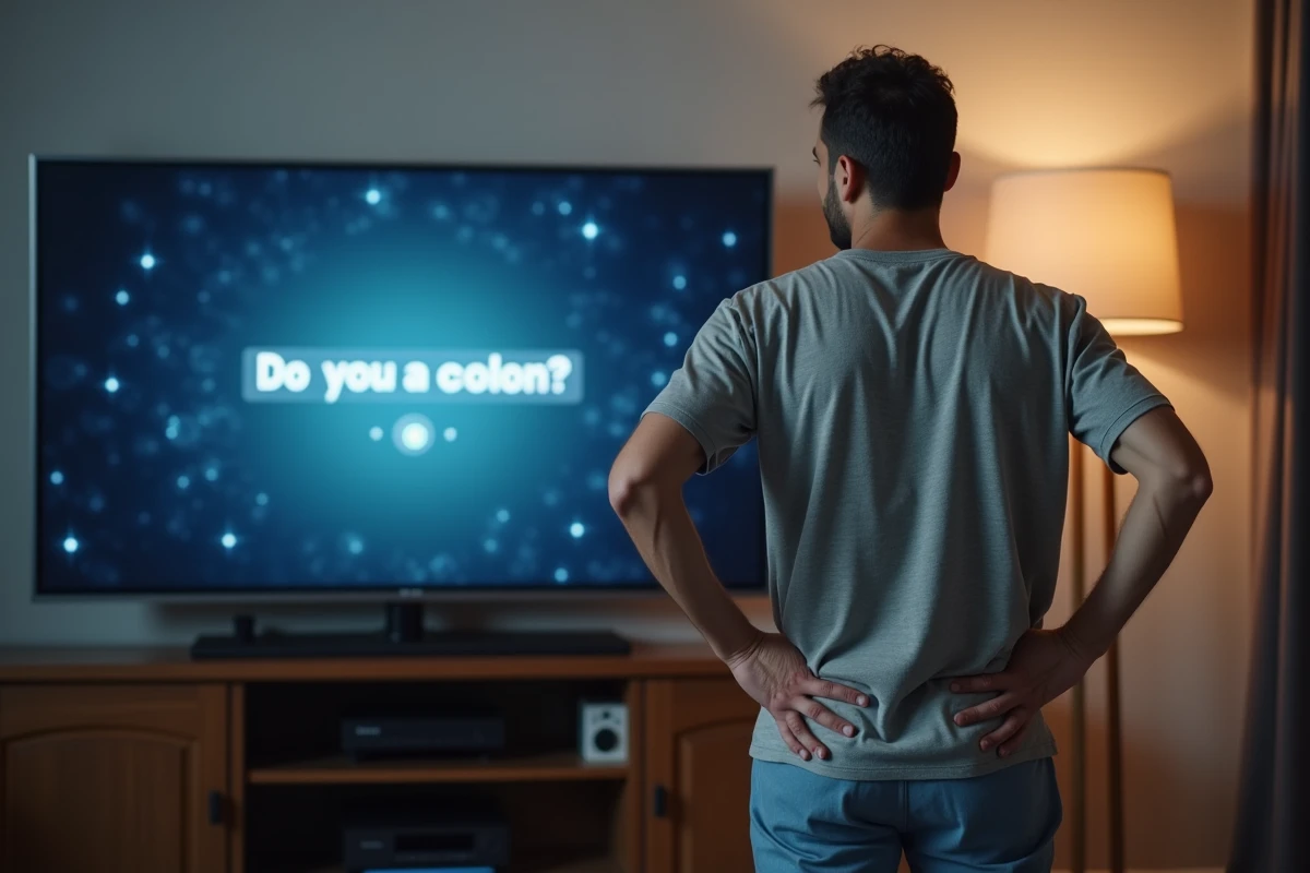 Homme face à un écran de télévision affichant un code erreur L11-09 dans un salon moderne avec une Livebox visible en dessous