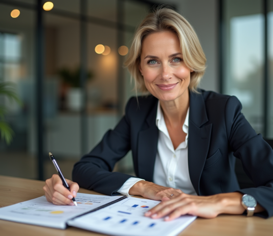 Modèle 5AS : Qu’est-ce que c’est et comment l’appliquer en France ? Femme d affaires en réunion avec modèle 5AS