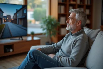 Téléviseur affichant des chaînes en ultra haute définition sur la TNT