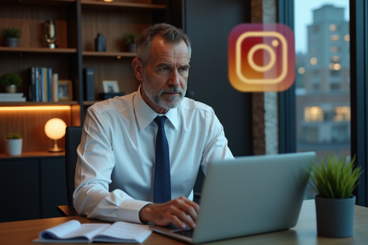 Homme d age moyen travaillant dans un bureau moderne